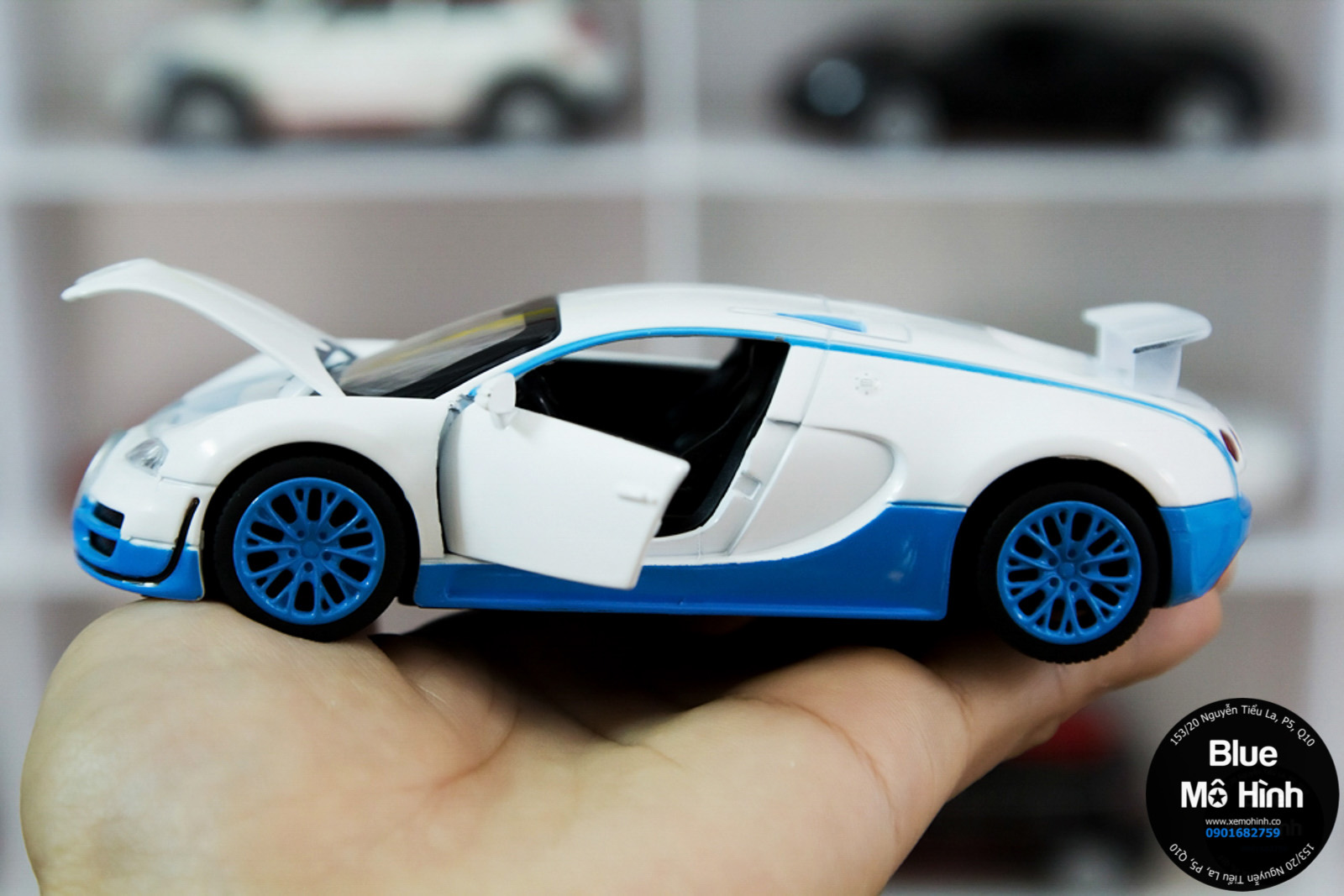 Xe mô hình Bugatti Veyron EB 164 tỷ lệ 132  Blue Mô Hình