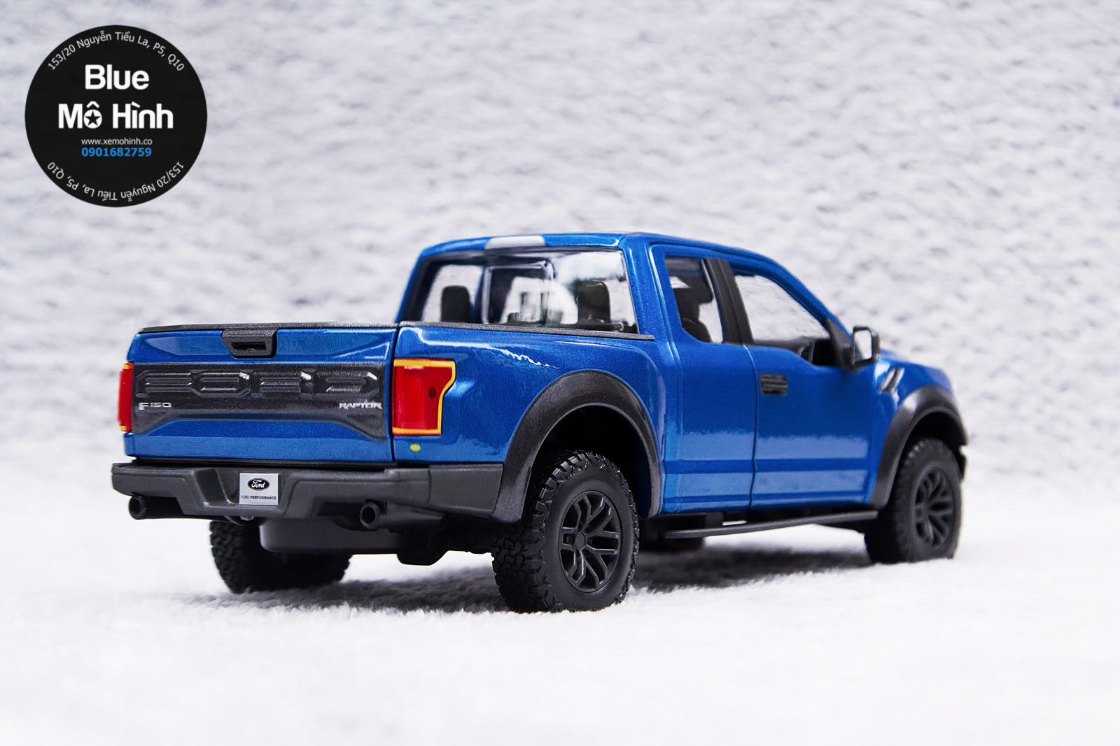 Mô hình xe bán tải Ford Ranger RaptorF150 tỉ lệ 132 hãng Miniauto màu xanh   Lazadavn