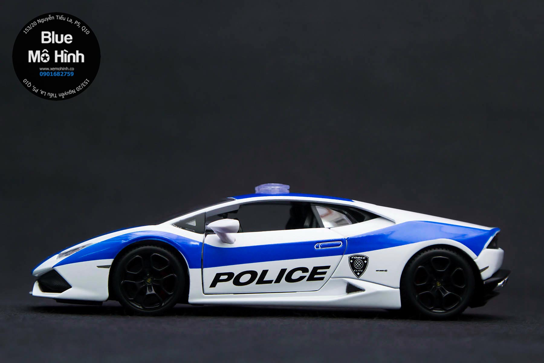 Xe mô hình Lamborghini Huracan Cảnh Sát Police tỷ lệ 1:24 - Blue Mô Hình