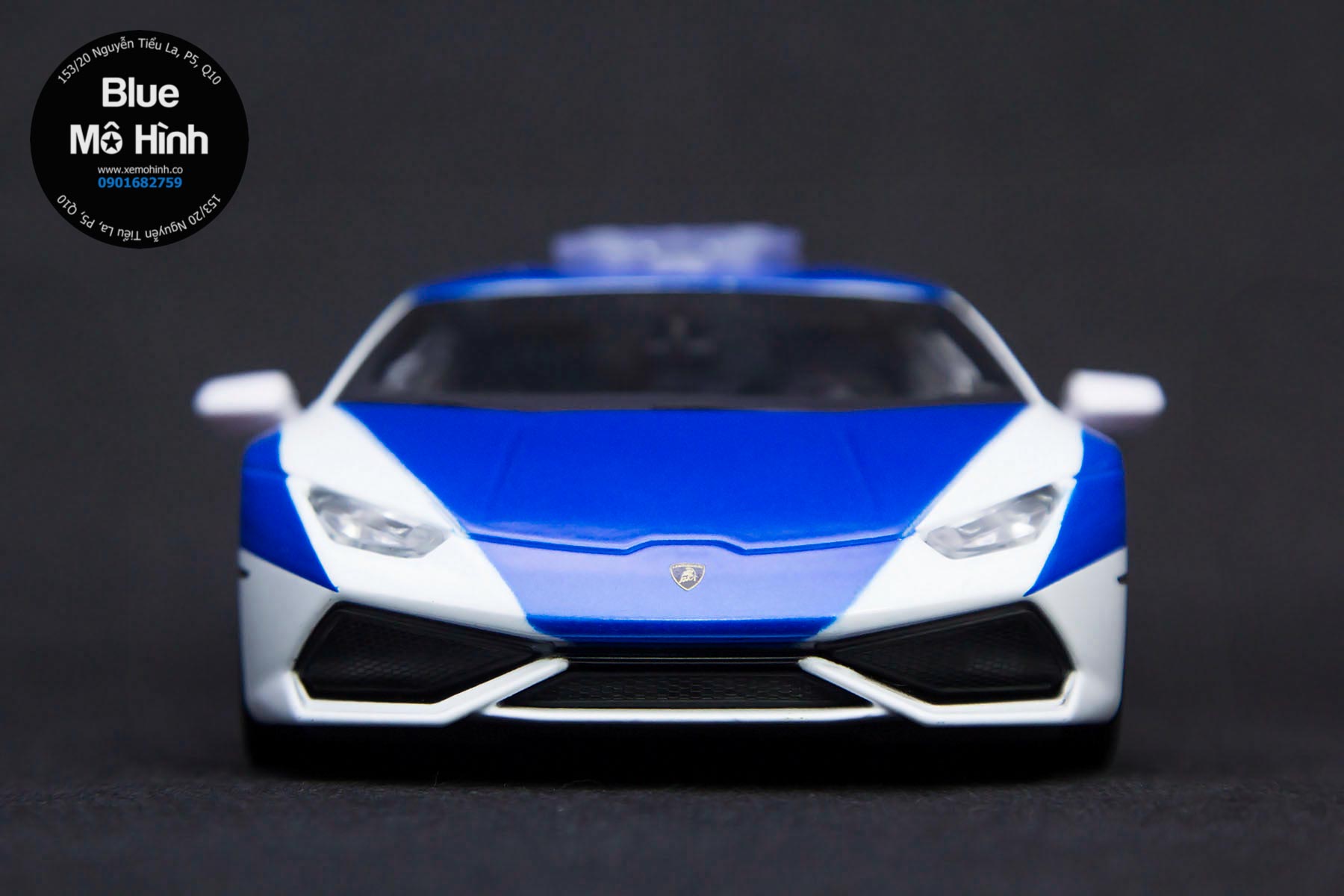 Xe mô hình Lamborghini Huracan Cảnh Sát Police tỷ lệ 1:24 - Blue Mô Hình