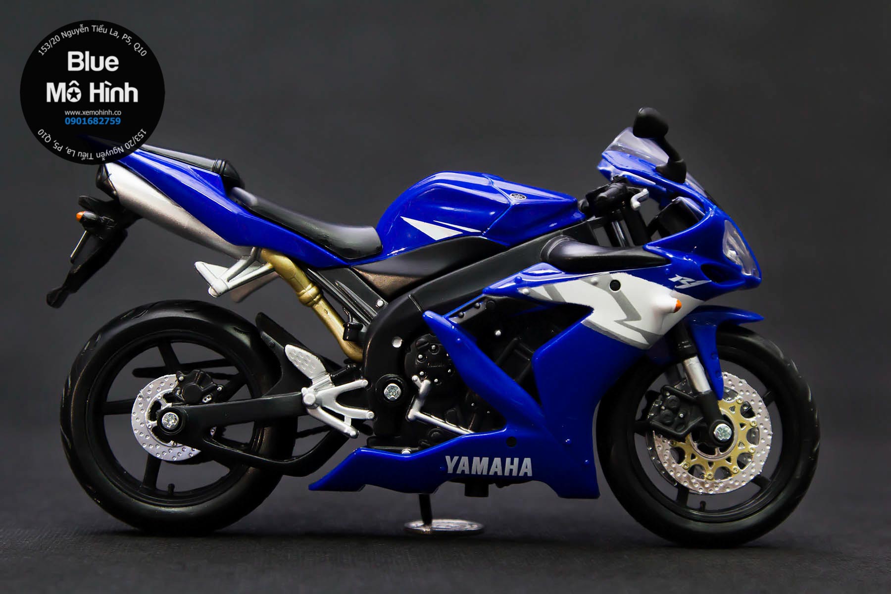 Mô hình xe mô tô Yamaha YZFR6 2020 112 Welly  62201  banmohinhtinhcom