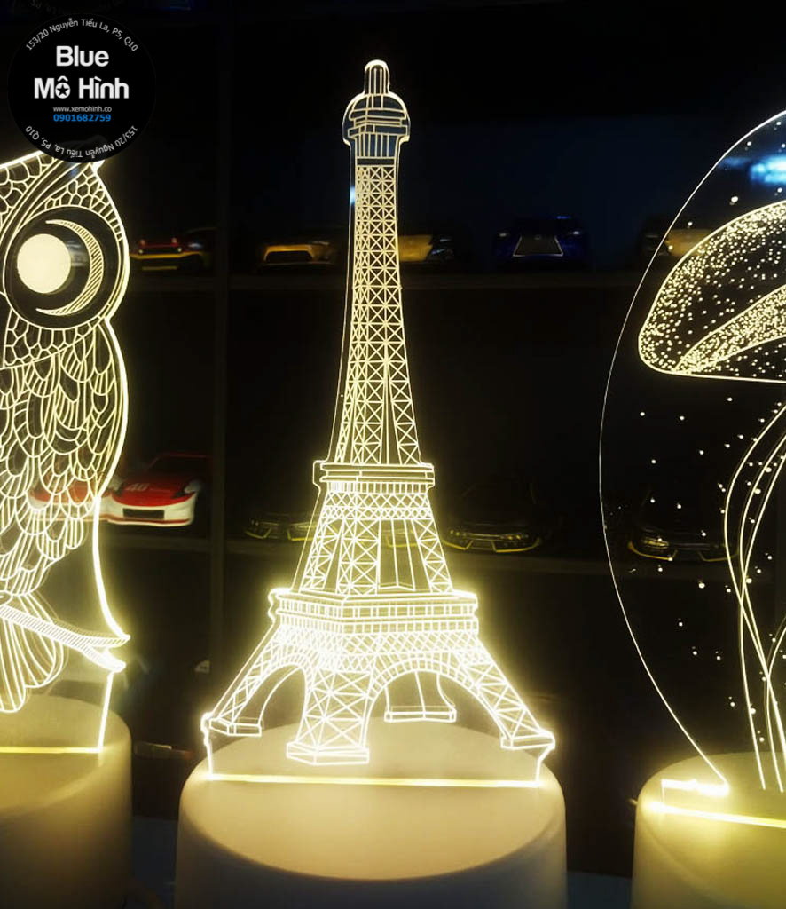 Đèn LED mô hình tháp Eiffel - Blue Mô Hình