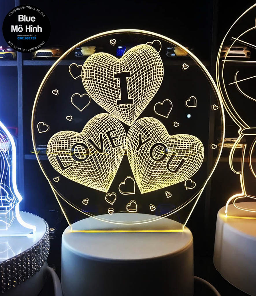 Đèn LED mô hình I Love You - Blue Mô Hình